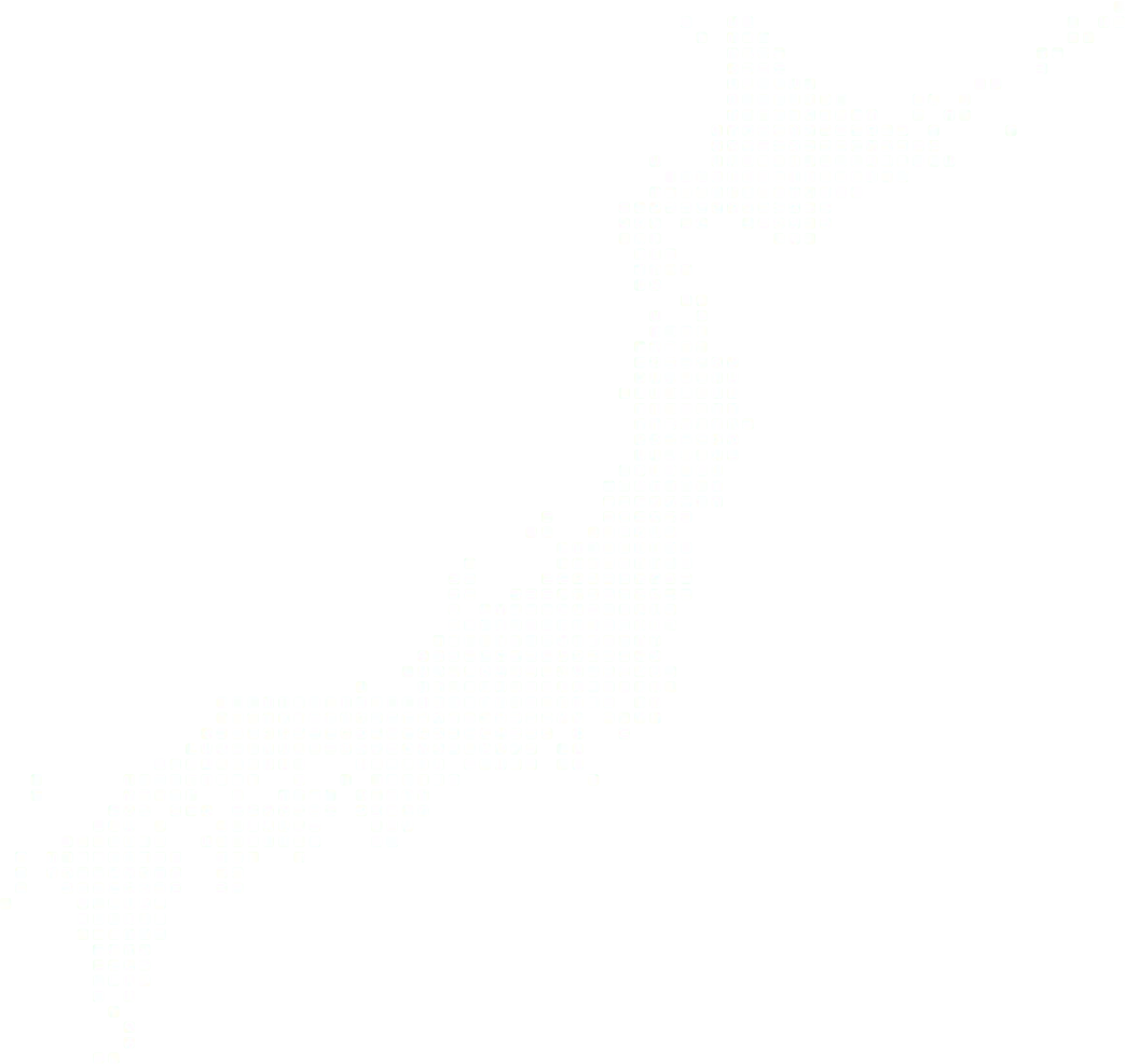 ドットで表現された日本地図のイラスト